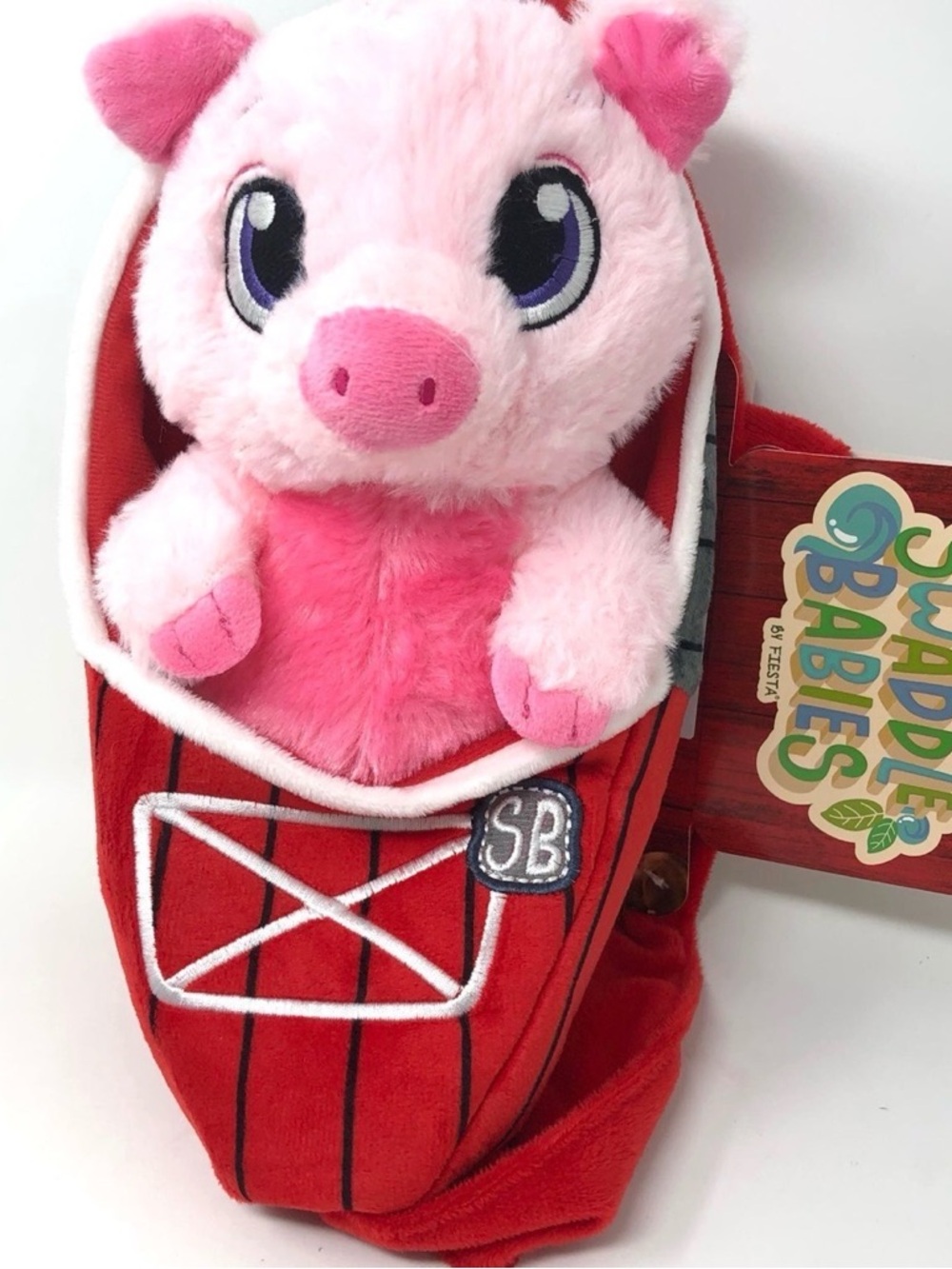 Swaddle Babies by Fiesta Pig Plush Stuffed Animal with Sling Carrier New